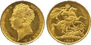 2 Pound Vereinigtes Königreich von Großbritannien und Irland (1801-1922) Gold Georg IV (1762-1830)