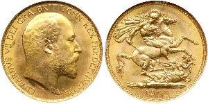 2 Pound Vereinigtes Königreich von Großbritannien und Irland (1801-1922) Gold Eduard VII (1841-1910)