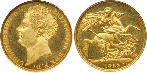 2 Pound Vereinigtes Königreich von Großbritannien und Irland (1801-1922) Gold Georg IV (1762-1830)
