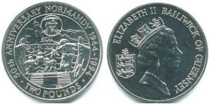 2 Pound Guernsey Kupfer/Nickel Elizabeth II (1926-2022)