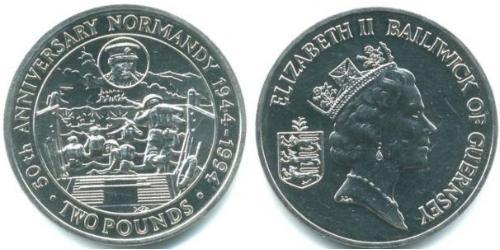 2 Pound Guernsey Kupfer/Nickel Elizabeth II (1926-2022)