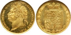2 Pound Regno Unito di Gran Bretagna e Irlanda (1801-1922) Oro Giorgio IV (1762-1830)