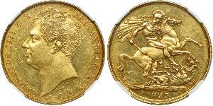 2 Pound Reino Unido de Gran Bretaña e Irlanda (1801-1922) Oro Jorge IV (1762-1830)