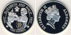 2 Pound  Plata Isabel II (1926-2022)