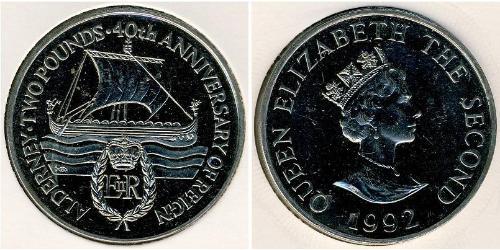 2 Pound Regno Unito (1922-) Rame/Nichel Elisabetta II (1926-2022)