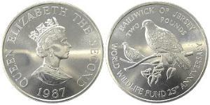 2 Pound Jersey (1066 - ) Silber Elizabeth II (1926-2022)