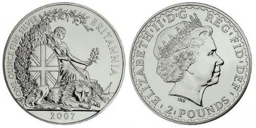 2 Pound Vereinigtes Königreich (1922-) Silber Elizabeth II (1926-2022)