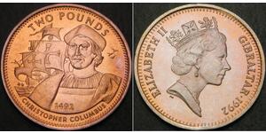 2 Pound Gibraltar (1704 - )  
