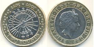 2 Pound Regno Unito (1922-)  Elisabetta II (1926-2022)
