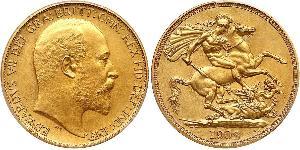 2 Pound 大不列颠及爱尔兰联合王国 (1801 - 1922) 金 爱德华七世 (1841-1910)