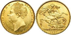 2 Pound 大不列颠及爱尔兰联合王国 (1801 - 1922) 金 喬治四世 (1762-1830)