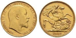 2 Pound 大不列颠及爱尔兰联合王国 (1801 - 1922) 金 爱德华七世 (1841-1910)