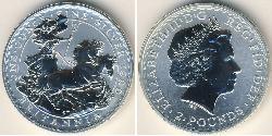2 Pound United Kingdom (1922-) 銀 伊丽莎白二世 (1926-2022)
