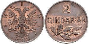 2 Qindarka Albanien Bronze 