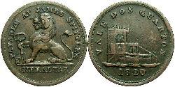 2 Quarto Gibraltar (1704 - ) Kupfer 