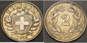 2 Rappen Suisse Bronze 