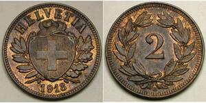 2 Rappen Switzerland Bronze 