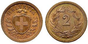 2 Rappen Switzerland Bronze 