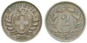 2 Rappen Switzerland Bronze 