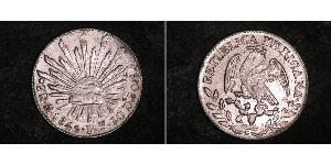 2 Real Second Federal Republic of Mexico (1846 - 1863) Argent 