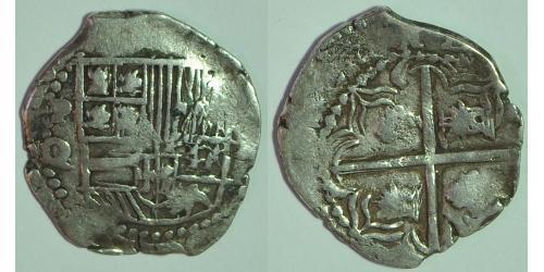 2 Real Bolivia / Vicereame del Perù (1542 - 1824) Argento Filippo III di Spagna (1578-1621)