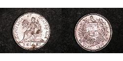 2 Real Guatemala (1838 - ) Argento 
