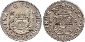 2 Real Impero spagnolo (1700 - 1808) Argento Carlo III di Spagna (1716 -1788)
