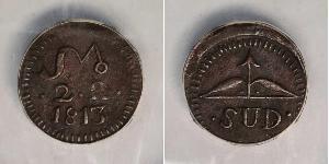 2 Real Spanish Mexico  / Kingdom of New Spain (1519 - 1821) Brass 