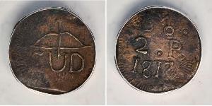 2 Real Nouvelle-Espagne (1519 - 1821) Laiton 