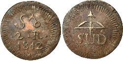 2 Real Vicereame della Nuova Spagna (1519 - 1821) Ottone 
