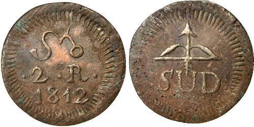 2 Real Vicereame della Nuova Spagna (1519 - 1821) Ottone 