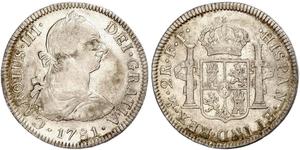 2 Real Virreinato de Nueva España (1519 - 1821) Plata Carlos III de España (1716 -1788)