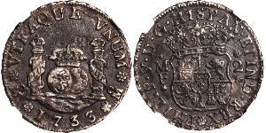 2 Real Virreinato de Nueva España (1519 - 1821) Plata Felipe V de España (1683-1746)