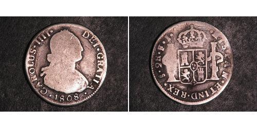 2 Real Chile Silber 