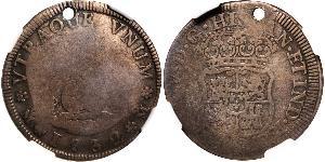 2 Real Vizekönigreich Neuspanien (1519 - 1821) Silber Philip V von Spanien (1683-1746)