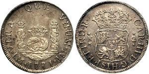 2 Real Spanish Empire (1700 - 1808) Silver Charles III of Spain (1716 -1788)