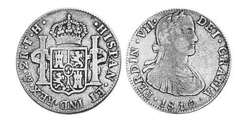 2 Real Spanish Mexico  / Kingdom of New Spain (1519 - 1821) Silver Charles IV of Spain (1748-1819)