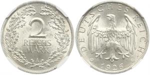 2 Reichsmark République de Weimar (1918-1933) Argent 