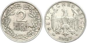 2 Reichsmark République de Weimar (1918-1933) Argent 