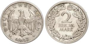 2 Reichsmark République de Weimar (1918-1933) Argent 