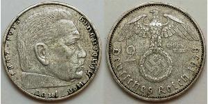 2 Reichsmark Troisième Reich (1933-1945) Argent Paul von Hindenburg