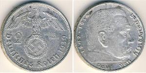 2 Reichsmark Troisième Reich (1933-1945) Argent Paul von Hindenburg