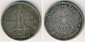 2 Reichsmark Germania nazista (1933-1945) Argento 
