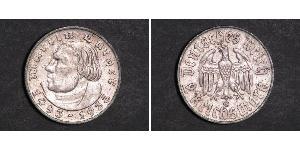 2 Reichsmark Germania nazista (1933-1945) Argento Martin Lutero