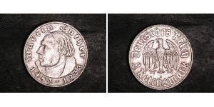 2 Reichsmark Germania nazista (1933-1945) Argento Martin Lutero
