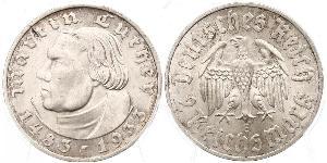 2 Reichsmark Germania nazista (1933-1945) Argento Martin Lutero