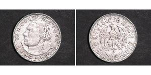 2 Reichsmark Germania nazista (1933-1945) Argento Martin Lutero