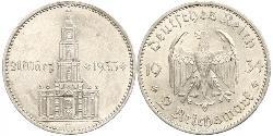 2 Reichsmark Alemania nazi (1933-1945) Plata 