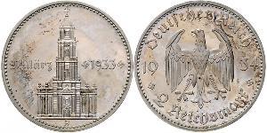 2 Reichsmark Alemania nazi (1933-1945) Plata 
