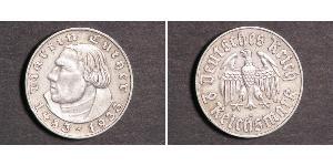 2 Reichsmark Nazi Germany (1933-1945) Silver Martin Luther